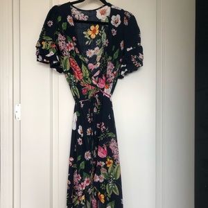 Floral wrap dress